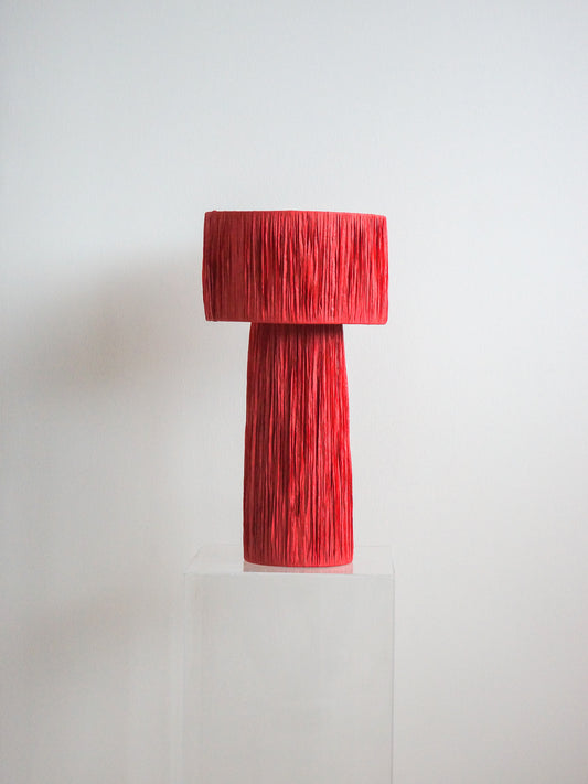 Rafya Kırmızı Abajur.