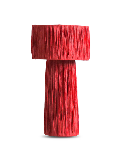 Rafya Kırmızı Abajur.