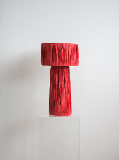 Rafya Kırmızı Abajur.