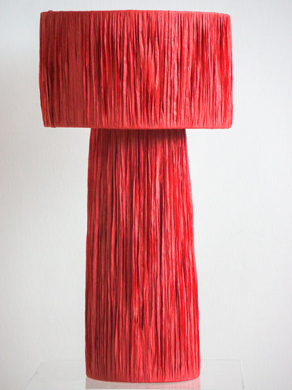 Rafya Kırmızı Abajur.