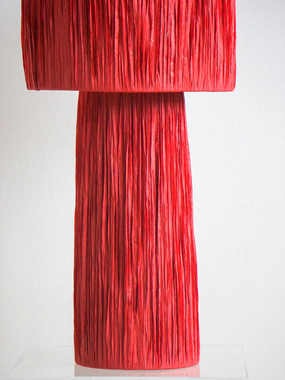 Rafya Kırmızı Abajur.