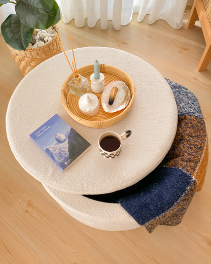 Yuvarlak Sandıklı Puf Ve Orta Sehpa.