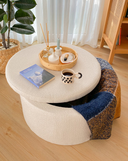 Yuvarlak Sandıklı Puf Ve Orta Sehpa.